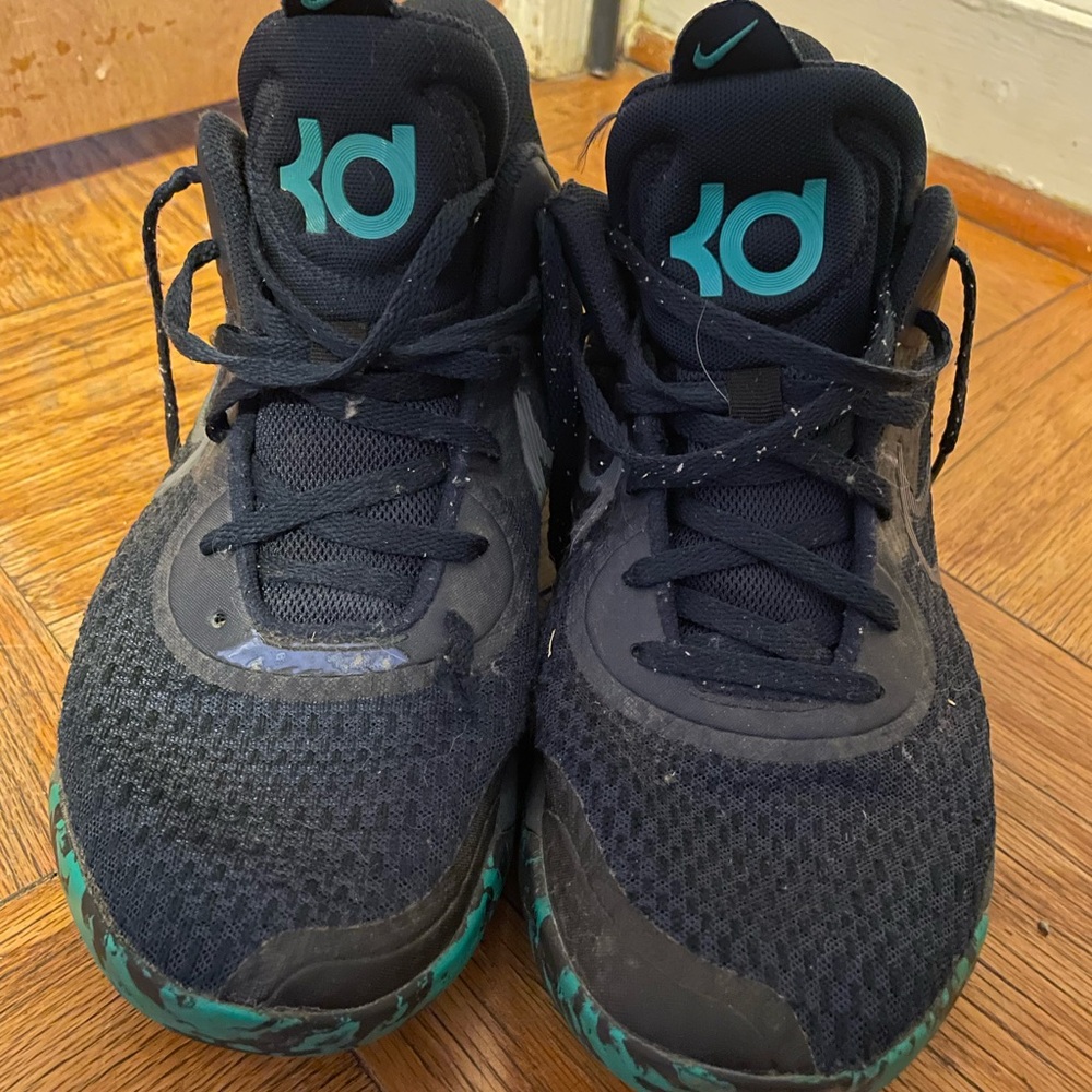 Nike Kids KD Basketball Sneakers in Black and Teal